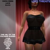 [L.T] Raven Dress - Black Lace - REZ ME