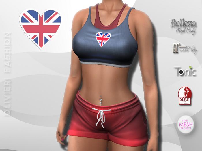 ENGLAND - TANK TOP & SHORTS - Heart - 02