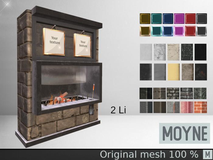 Moyne Fireplace   Dark color set