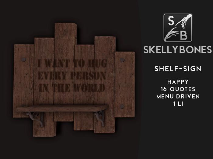 Skellybones -- Shelf-sign - Happy Box