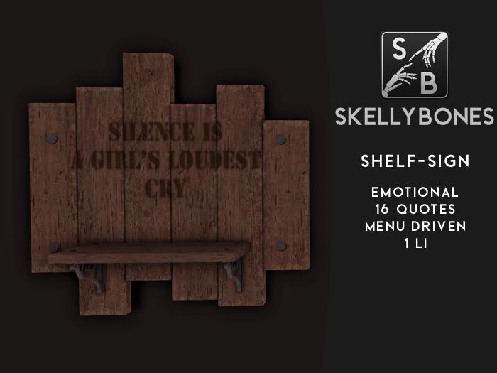 Skellybones -- Shelf-sign - Depressed Box