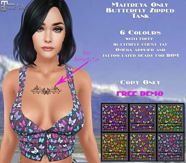 Maitreya, ButterFly Zipper Top -DEMO-