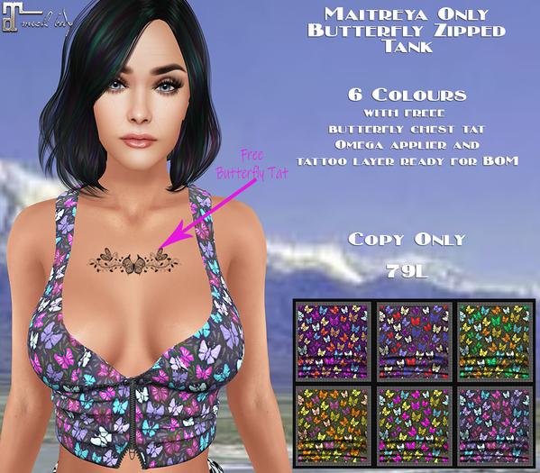 Maitreya, ButterFly Zipper Top
