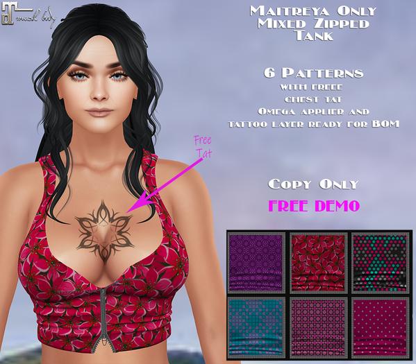 Maitreya, Mixed Zipper Top -DEMO-