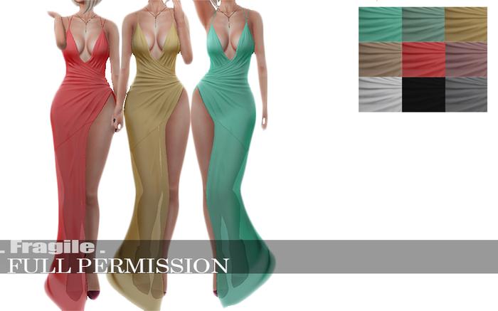.Fragile. 9 Full Perm Textures for Wrap_high_slit dress