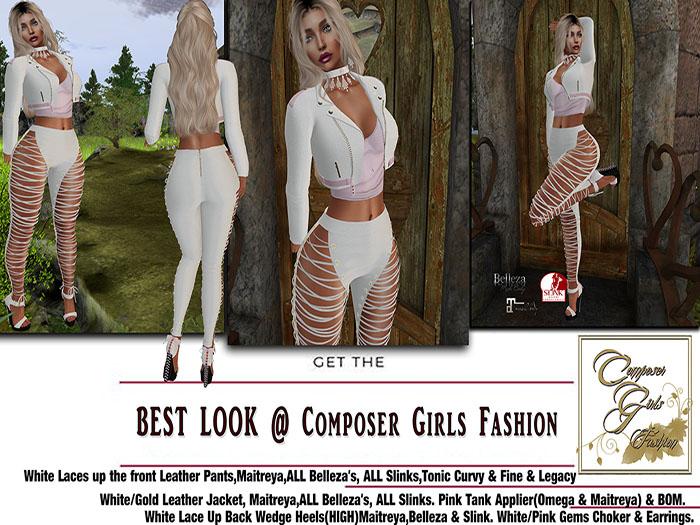 !CGF-*Pink/White Widow* Complete Pants Outfit