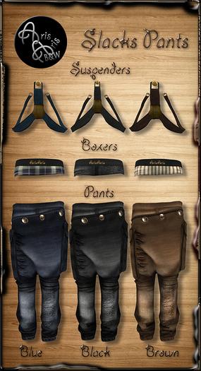 DEMO***ArisarisB&W ~AA39 ~Slacks Pant -(ADD)