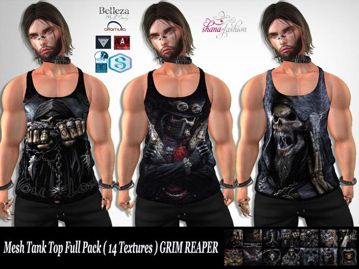 Mesh Tank Top Full Pack ( 14 Textures ) GRIM REAPER