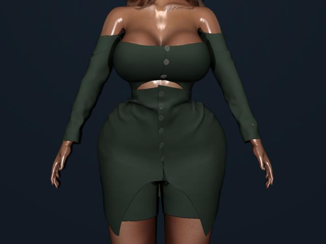 YENTEMENTS - BUTTON TOP & SKORT HUNT