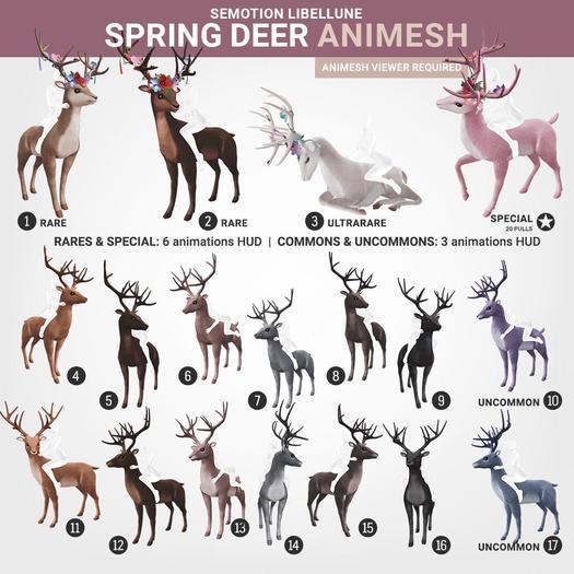 SEmotion Libellune Spring Deer Animesh #1 RARE