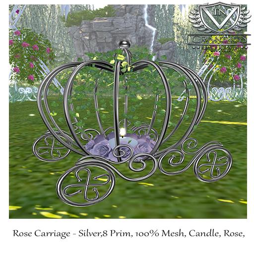 Rose Carriage - Silver  / BOX