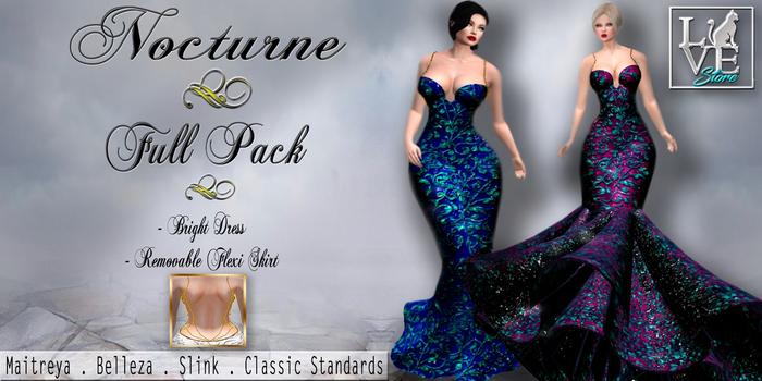 =LCS= Nocturne Mesh Long Gown - Full Pack