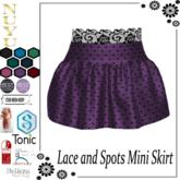NUYU Lace and Spots Mini Skirt