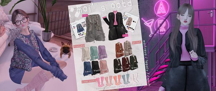 ::{u.f.o}::moi's ootd - go out - maitreya(box) RARE