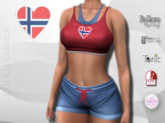 NORWAY - TANK TOP & SHORTS - Heart