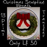 KBW8 Christmas Wreath with Berries, Bow & Snow MP (Rezz Me)