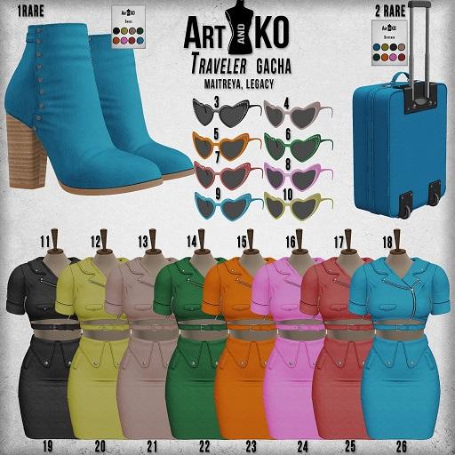 2 RARE Art&KO - Traveler GACHA - Suitcase