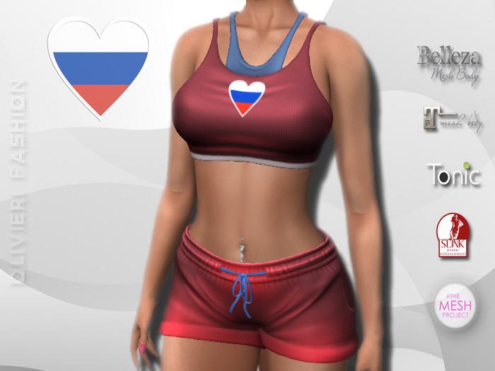 RUSSIA - TANK TOP & SHORTS - Heart