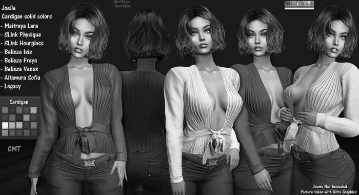 R.F. - JOELLE Cardigan 1 (solid colors) W/HUD - box Demo