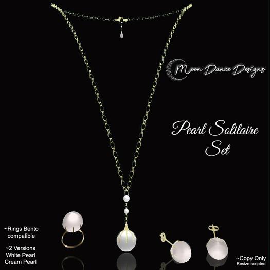 .:MDD:. Pearl Solitare Set-Gold