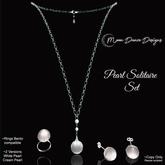 .:MDD:. Pearl Solitaire Set-Silver