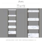 Dahlia - Tranquility - Marble Shelf - Silver