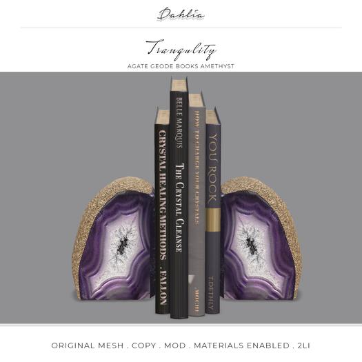 Dahlia - Tranquility - Agate Geode Books - Amethyst