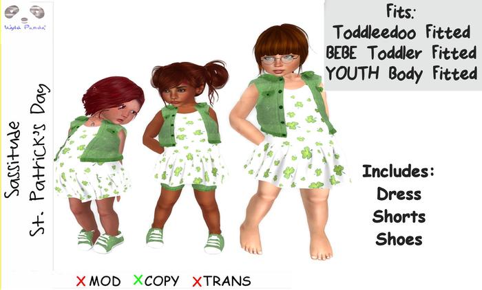{WP} Sassitude Dress BEBE FITTED - St Patricks Day