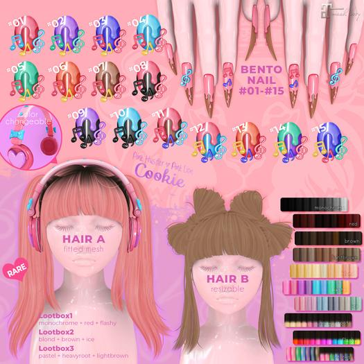 *PHPL* cookie // bento nail #07 (BOX)