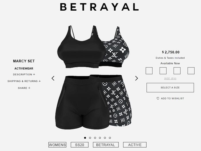BETRAYAL. Marcy Set BLACK