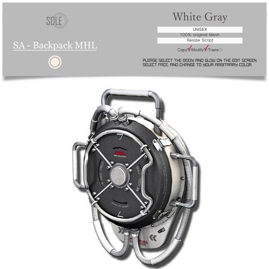 :::SOLE::: SA - Backpack MHL (White Gray)