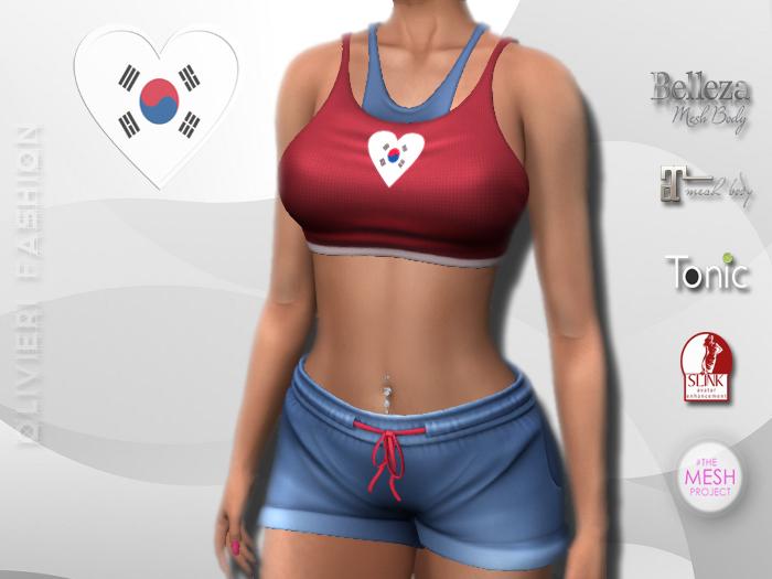 SOUTH KOREA - TANK TOP & SHORTS - Heart