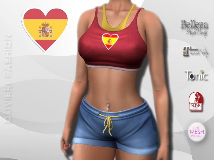 SPAIN - TANK TOP & SHORTS - Heart