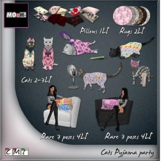 MOoH! PJ Cats pillow Roses