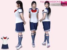 Meli Imako Full Perm Classic Avatars Female Manga Anime Sailor School Uniform Costume