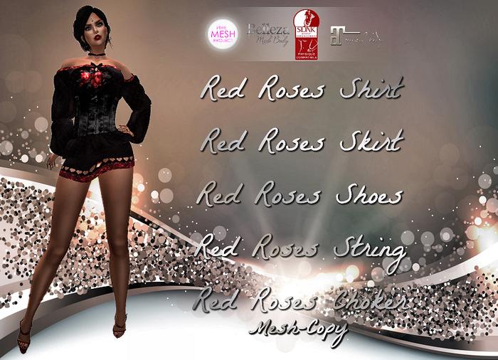 Complete Red Roses - Maitreya,Slink,Belleza,TMP