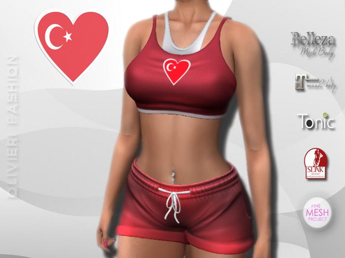 TURKEY - TANK TOP & SHORTS - Heart