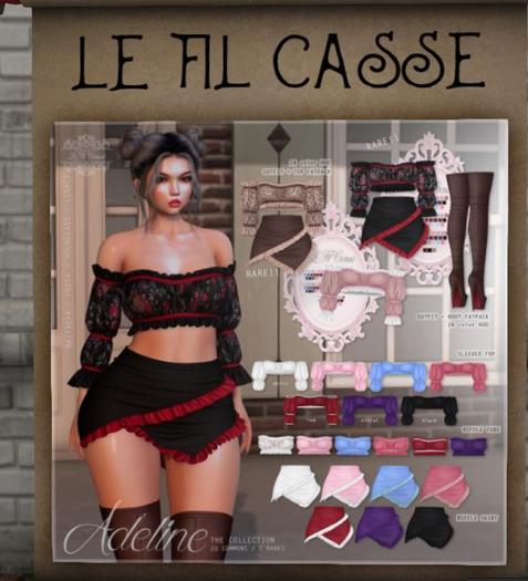 {le fil casse} Adeline Ruffle Tube Maitreya Red Dot