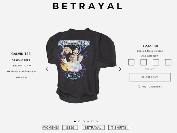 BETRAYAL. Galvin Tee HUNTERZ
