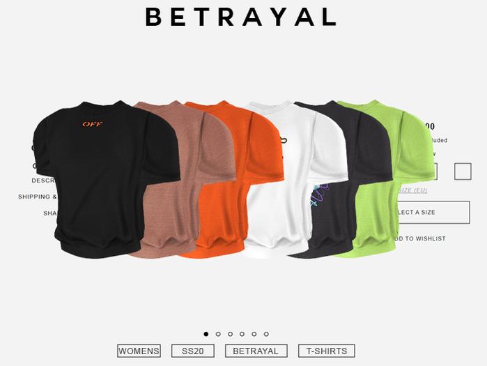 BETRAYAL. Galvin Tee FATPACK