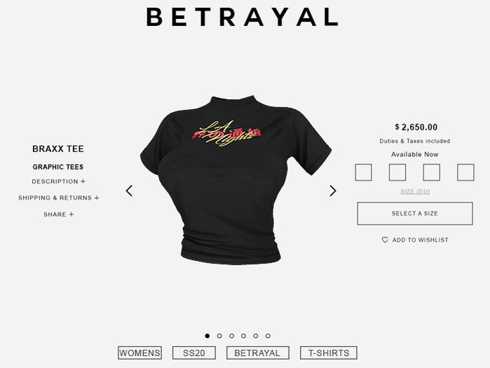 BETRAYAL. Braxx Tee LA