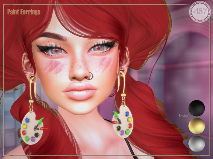 #187# Paint Earrings BOX (Add Me)