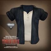 [Timber Creek] Worn Chambray Shirt & Henley-AESTHETIC-Dark Wash