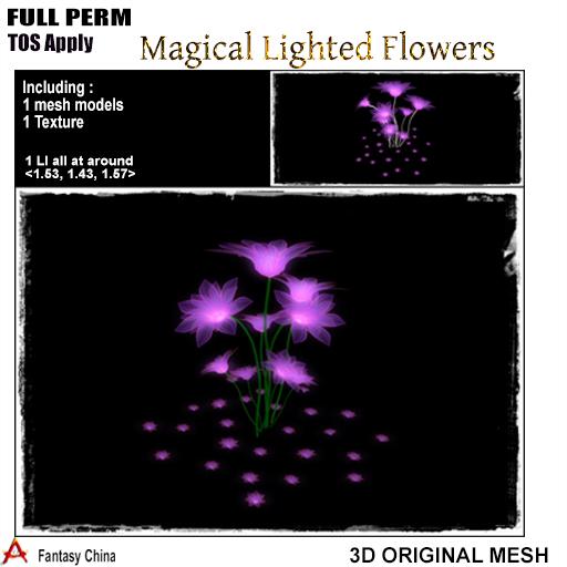 FC- FP Mesh Magical Lighted Flowers 