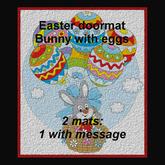 Easter door mat Bunny with eggs