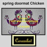Spring door mat chicken