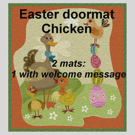 Easter door mat Chicken
