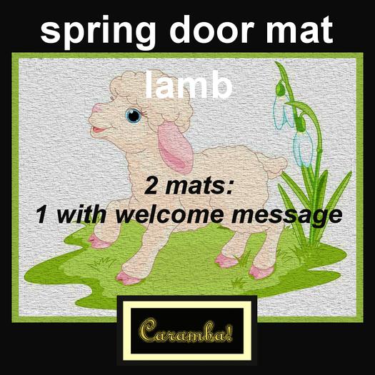 spring door mat Lamb