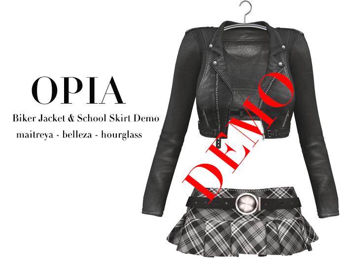 OPIA Biker Jacket & School Skirt DEMO