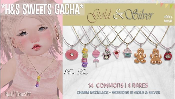 * {.:Little Stars.:} * Macarons Necklace (Gold) RARE